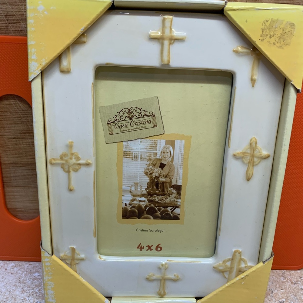 Christian decor, cross frame, religious gift, Miami style decor